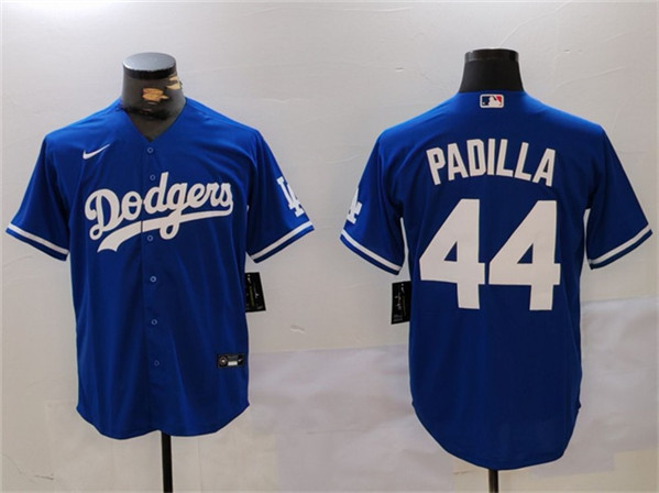 Los Angeles Dodgers #44 Vicente Padilla Blue Cool Base Stitched Jersey